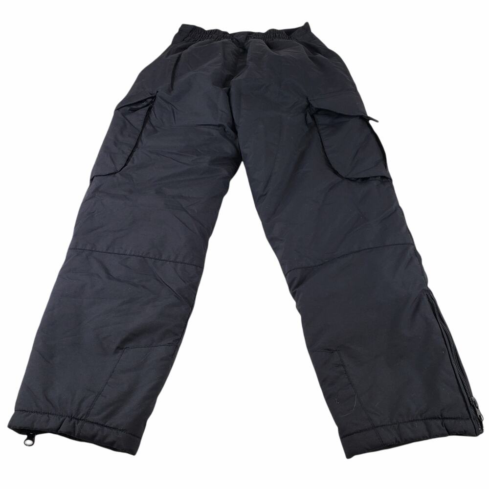 SkiGear Snow Pants Youth Kids Small Black Snow Pockets Zip Winter Button Zip